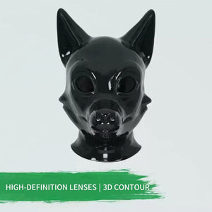 Silicone Fox Fursuit Mask – Full Coverage Cosplay Head (Orange or Black)