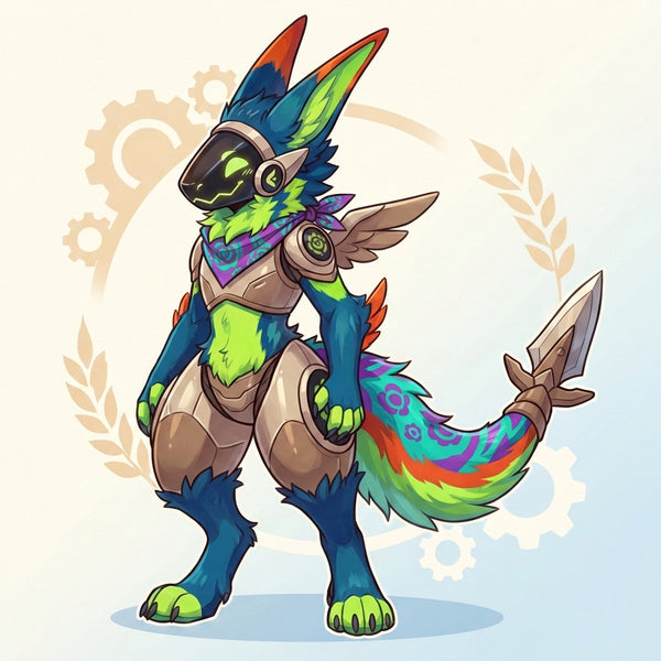 Farm Country Avian Hybrid Protogen Adoptable Character Design - View 5