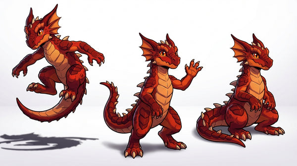 Medieval RPG Western Dragon Adoptable Character Design - View 7