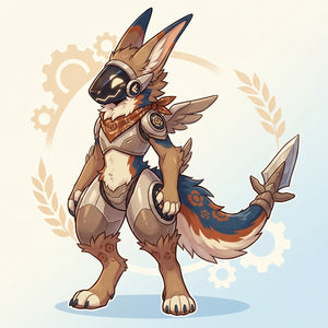 Farm Country Avian Hybrid Protogen Adoptable Character Design - View 1