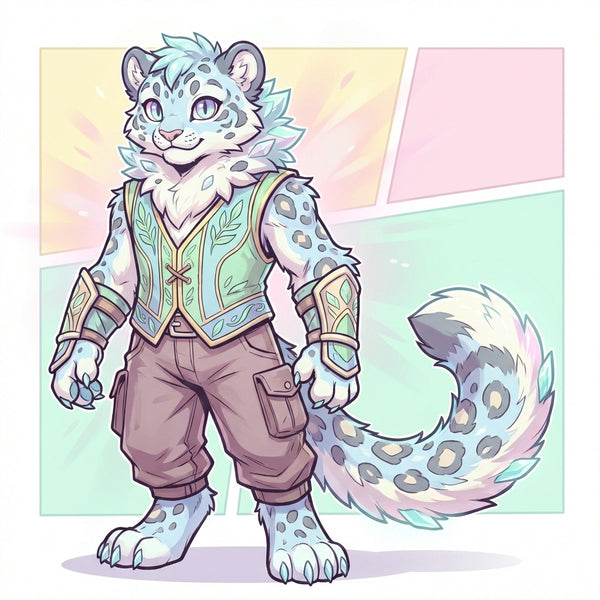 Nature Ethereal Snow Leopard Adoptable Character Design - View 6