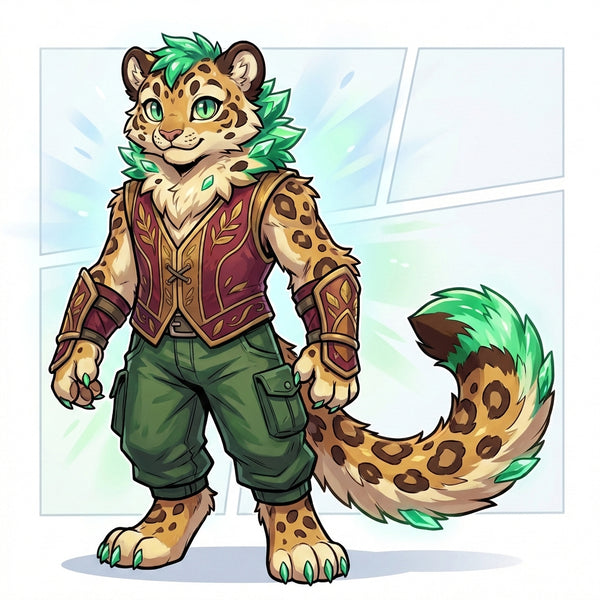 Nature Ethereal Snow Leopard Adoptable Character Design - View 4