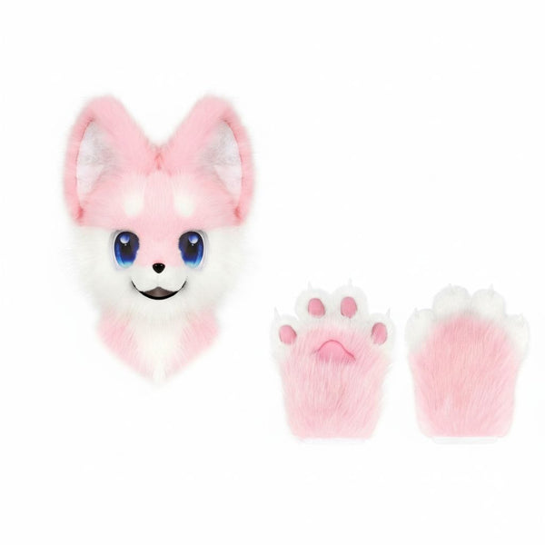 Custom Kemono Toony Canine Fursuit Partial with Follow Me Eyes and Puffy Paws