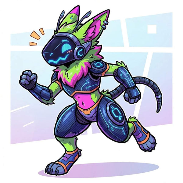 Cyber Synth Protogen Adoptable Character Design - View 5