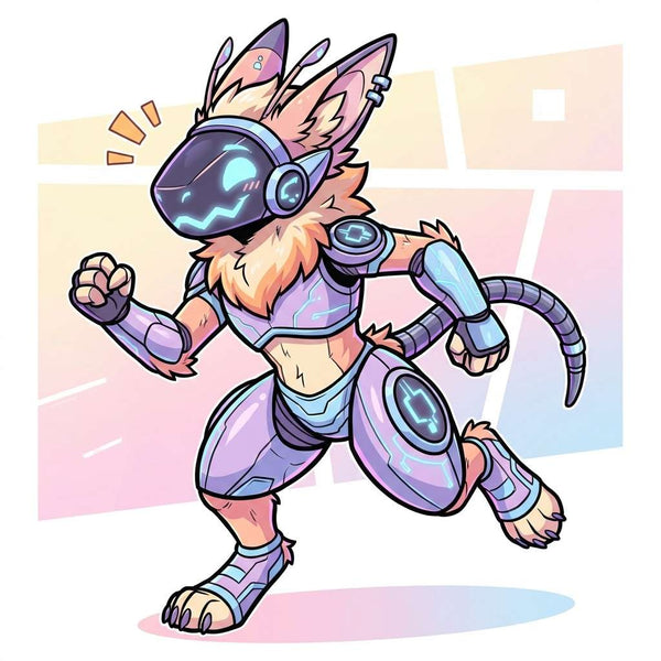 Cyber Synth Protogen Adoptable Character Design - View 6