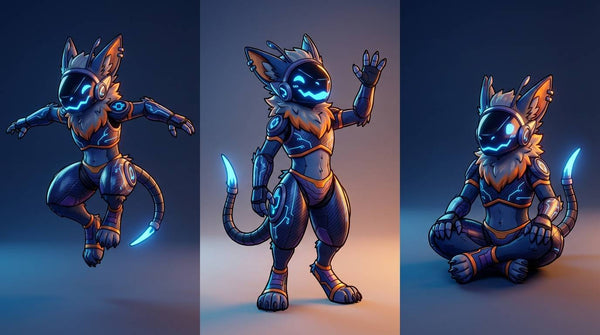 Cyber Synth Protogen Adoptable Character Design - View 7