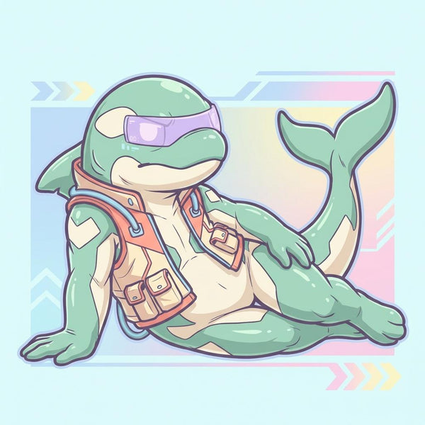 Cybernetic Lab Tech Orca Adoptable Character Design - View 6