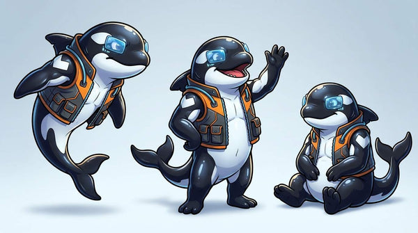 Cybernetic Lab Tech Orca Adoptable Character Design - View 7