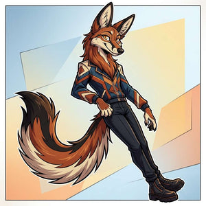 Elegant Maned Wolf High Fashion Adoptable Character Design - View 1