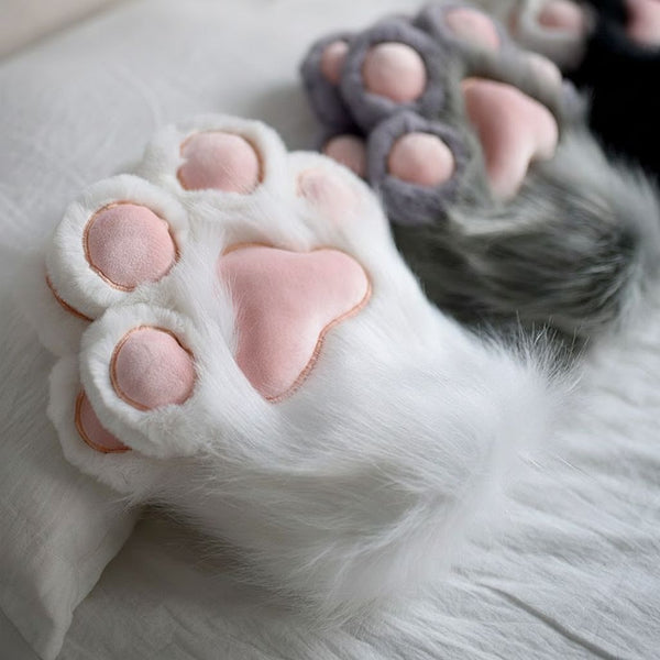 FurMakers Plush Puffy Fursuit Hand Paws with Five Digit Design and Toony Paw Pads