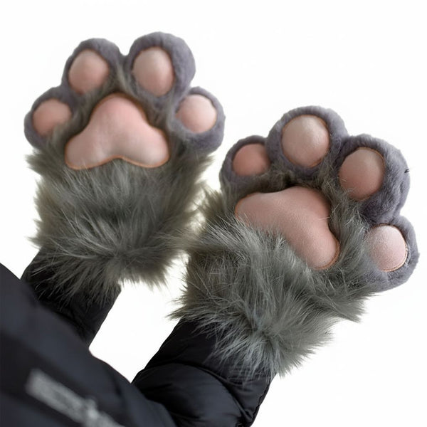 FurMakers Plush Puffy Fursuit Hand Paws with Five Digit Design and Toony Paw Pads