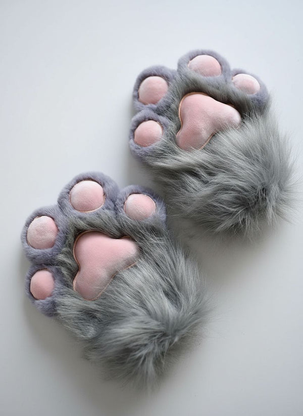 FurMakers Plush Puffy Fursuit Hand Paws with Five Digit Design and Toony Paw Pads