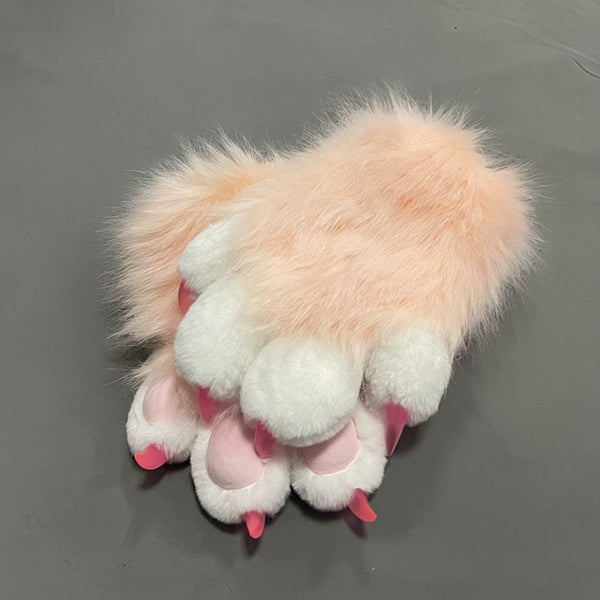 FurMakers Puffy Four Fingered Fursuit Hand Paws with Claws