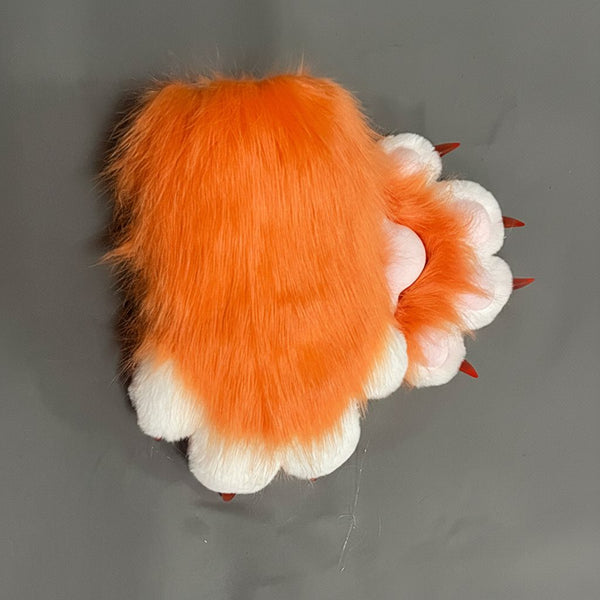 FurMakers Puffy Four Fingered Fursuit Hand Paws with Claws
