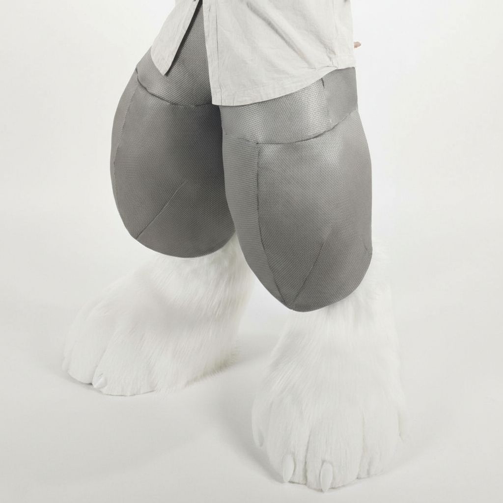 Handcrafted Fursuit Padded Digitigrade Bodysuit with Built-In Suspende ...