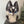 Midnight Charcoal and Snow White Wolf Toony Partial Fursuit Set