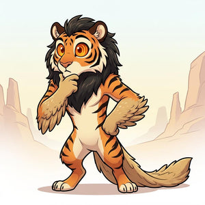 Outback Bengal Tiger Avian Hybrid Character Design - View 1