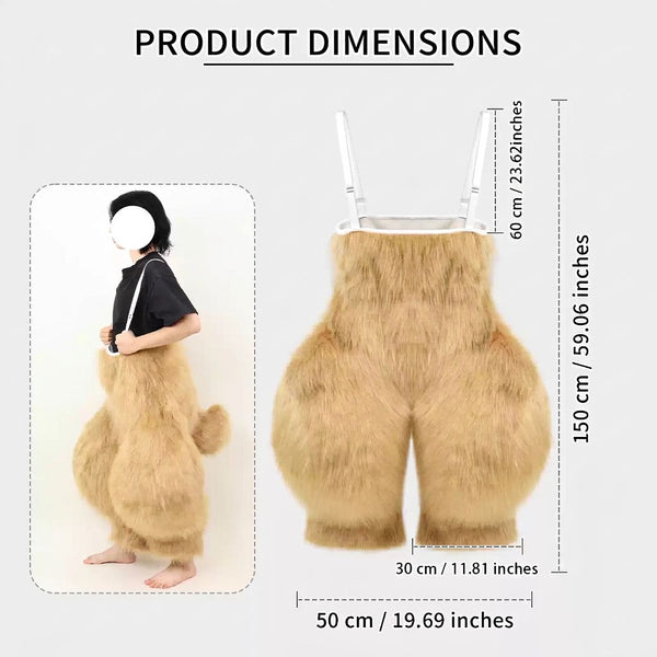 Plush-Bunny-Fursuit-Curved-Leg-Cosplay-Set-with-Big-Ears-Camel-Color_11