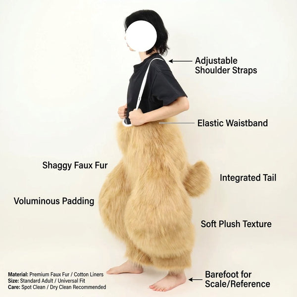 Plush-Bunny-Fursuit-Curved-Leg-Cosplay-Set-with-Big-Ears-Camel-Color_2