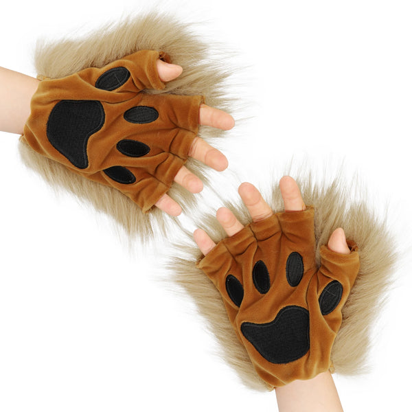 Plush-Cat-Paw-Half-Finger-Cosplay-Gloves_2