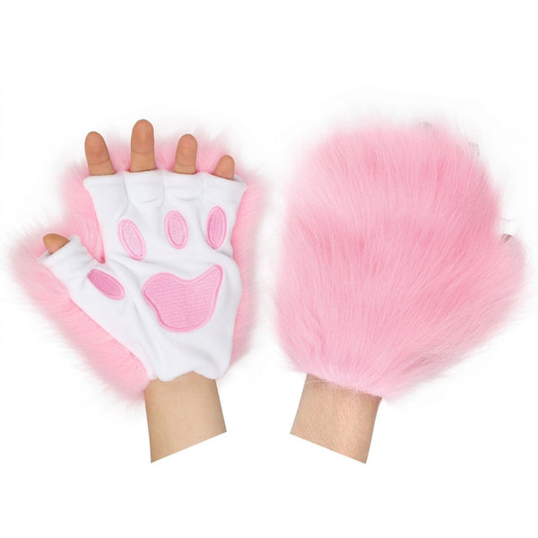 Plush-Cat-Paw-Half-Finger-Cosplay-Gloves_22