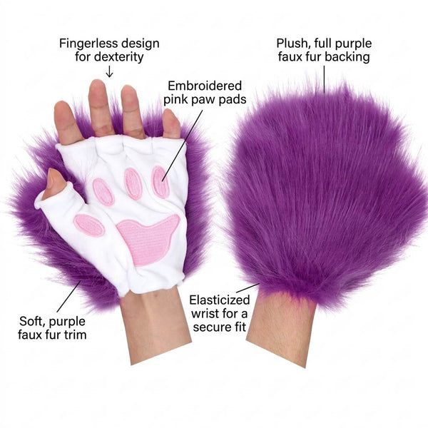 Plush-Cat-Paw-Half-Finger-Cosplay-Gloves_26