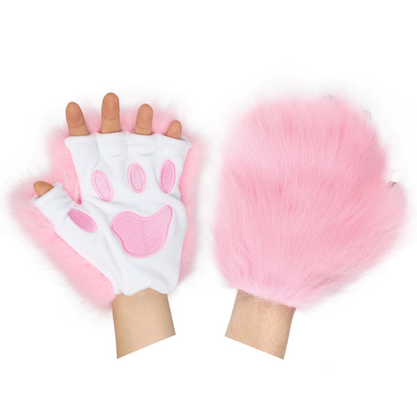 Plush-Cat-Paw-Half-Finger-Cosplay-Gloves_36