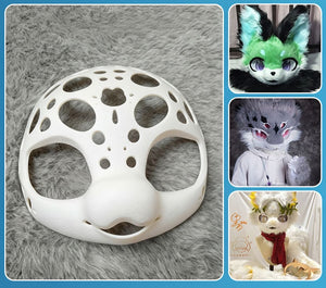 Professional High Ventilation 3D Printed Fursuit Head Base for Custom Character Creation