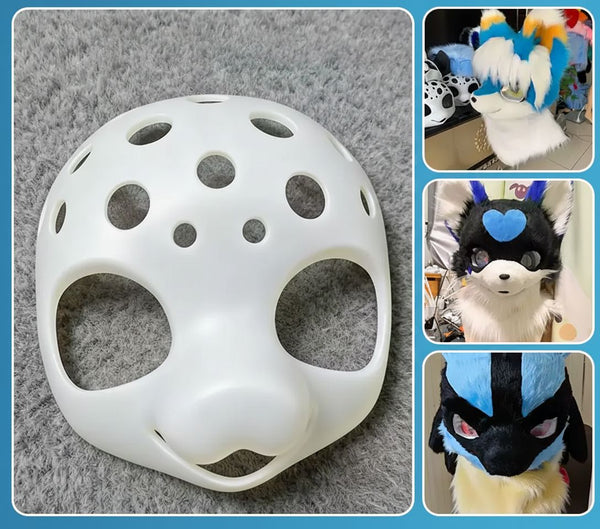 Professional High Ventilation 3D Printed Fursuit Head Base for Custom Character Creation