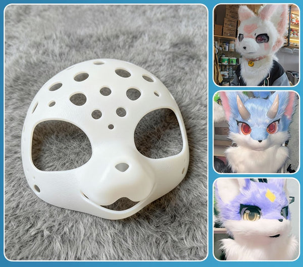 Professional High Ventilation 3D Printed Fursuit Head Base for Custom Character Creation
