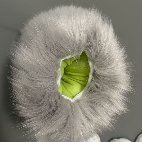 Professional Outdoor Fursuit Feet Paws with Durable EVA Traction Soles and Luxury Faux Fur