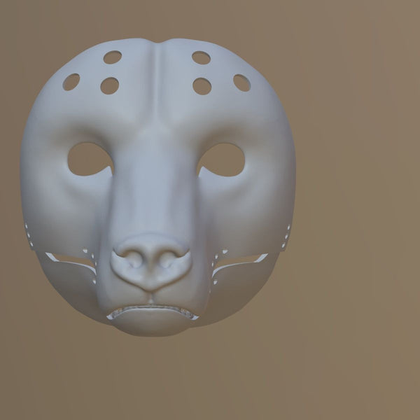 Realistic Bear Fursuit Head Base Kit with Moving Jaw and Professional Dental Set