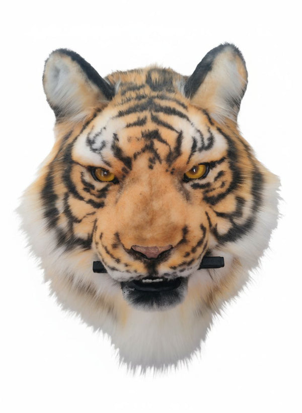 Realistic Bengal Tiger Fursuit Head with Articulated Jaw and Vivid Follow Me Eyes