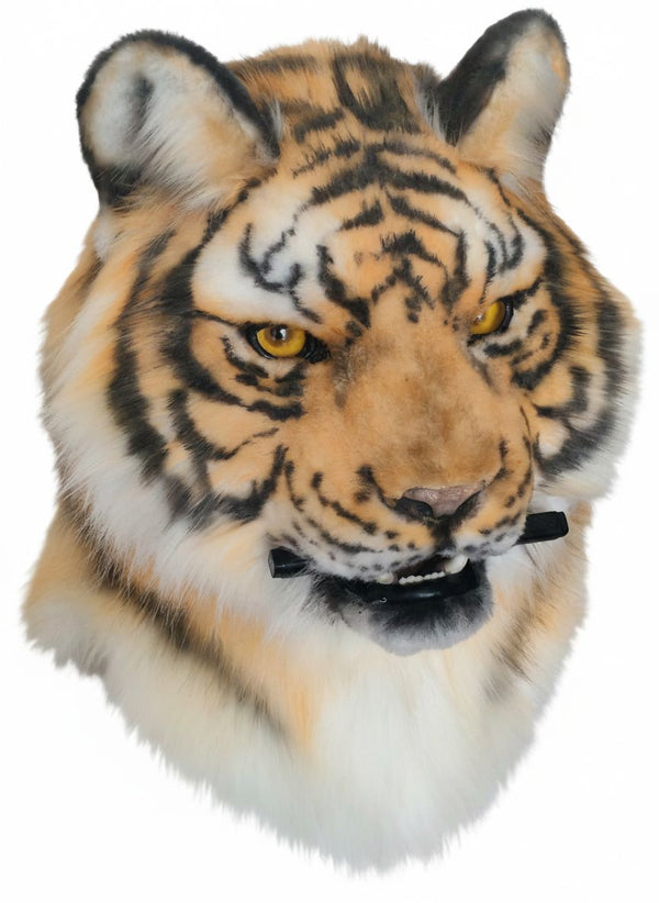 Realistic Bengal Tiger Fursuit Head with Articulated Jaw and Vivid Follow Me Eyes
