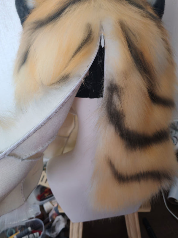 Realistic Bengal Tiger Fursuit Head with Articulated Jaw and Vivid Follow Me Eyes