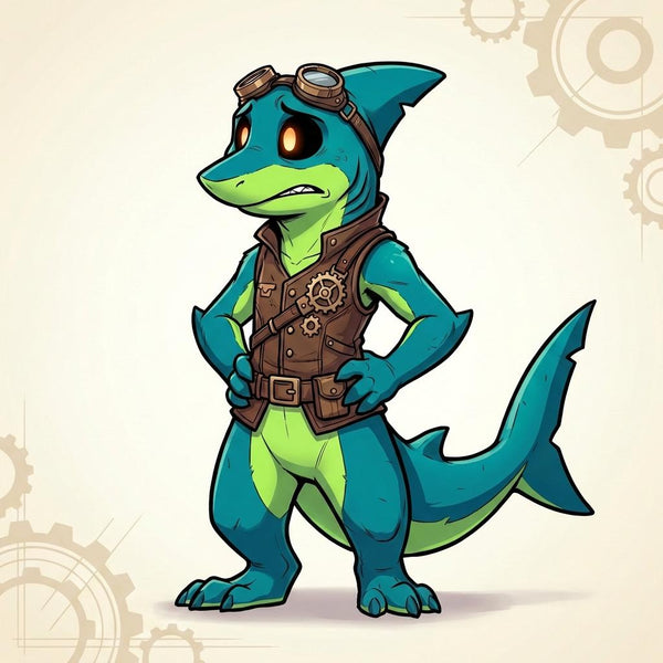 Steampunk Aquatic Shark Adoptable Character Design - View 5