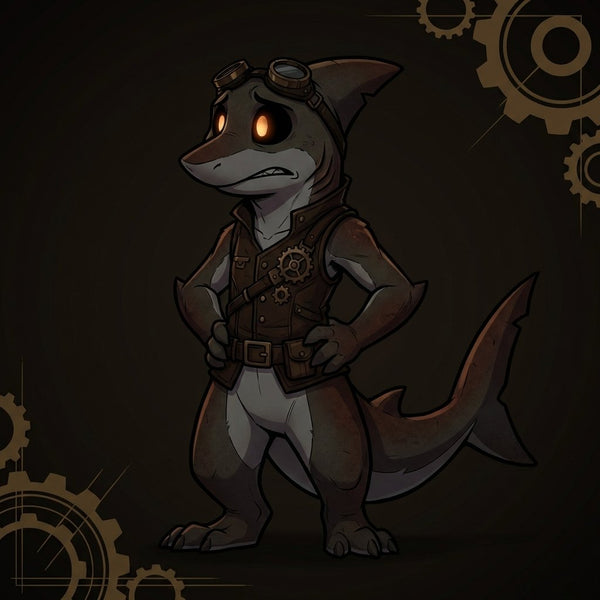 Steampunk Aquatic Shark Adoptable Character Design - View 6