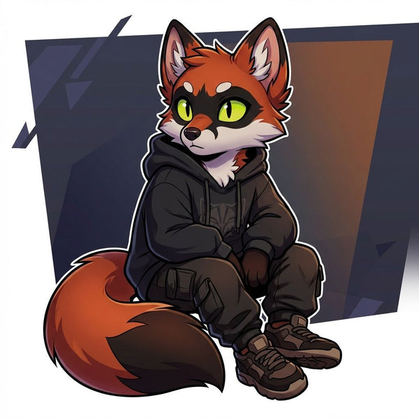 Streetwear Red Fox Character Design for Fursuit Reference - View 6