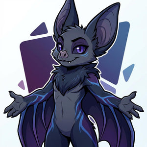 Violet Eyed Gothic Demon Bat Adoptable Character Design - View 1