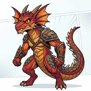 Western Dragon Medieval RPG Warrior Adoptable Character Design - View 1