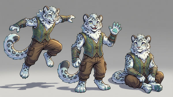 Nature Ethereal Snow Leopard Adoptable Character Design - View 7